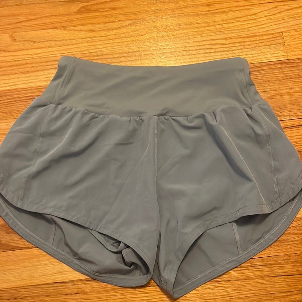 Blue/gray athletic shorts